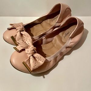 Blush pink flats
